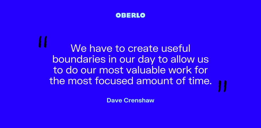 Dave Crenshaw on creating time boundaries